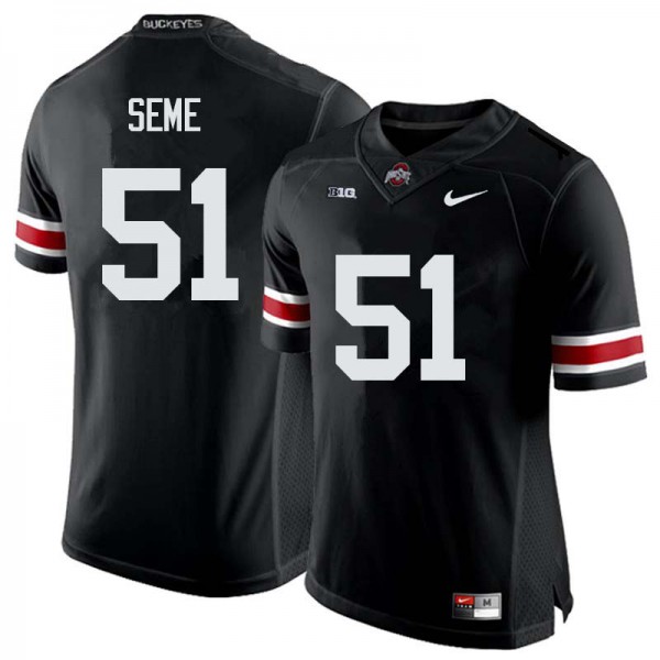 Ohio State Buckeyes #51 Nick Seme Men University Jersey Black